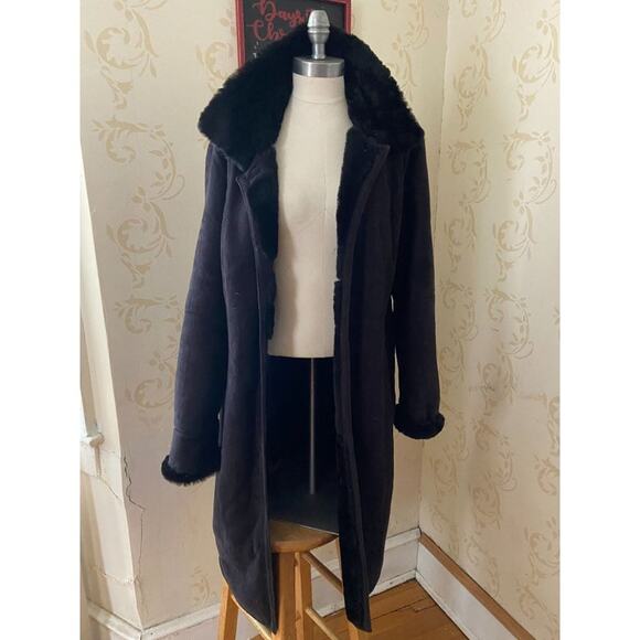 Dominic Bellissimo Beautiful Black 100%  Shearling Ladies Large - Gorgeous - Picture 1 of 4